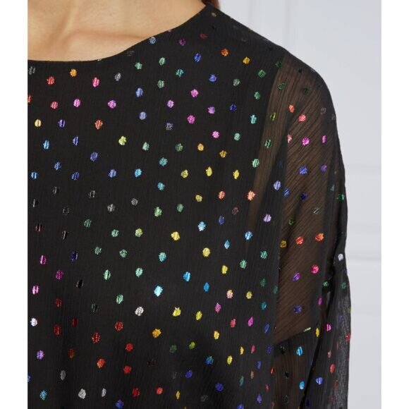 DESIGUAL Emporda Festive Season Dress w/ Metallic Multicoloured Spots Sz XS - Picture 2 of 12